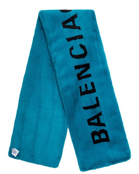 balenciaga scarf fur.